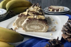 Príprava receptu Banánová roláda s orechovým krémom bez lepku., krok 3