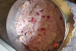 Príprava receptu Najrýchlejší nepečený koláč na svete - jahodový blesk s jogurtovým základom, krok 3