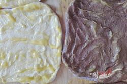 Príprava receptu Maslové dvojfarebné pečivo mäkké ako pavučinka, krok 3