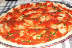 Príprava receptu Chrumkavá pizza z ovsených vločiek bez droždia, krok 3
