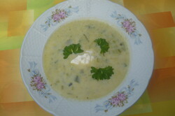 Recept Pórková polievka so syrom