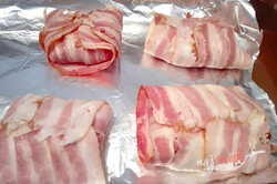 Príprava receptu Slaninové kapsičky s kuracím mäsom a syrom, krok 5