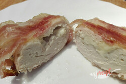 Príprava receptu Slaninové kapsičky s kuracím mäsom a syrom, krok 7