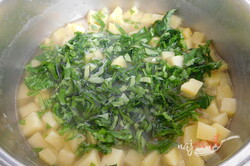 Príprava receptu Krémová polievka z medvedieho cesnaku, krok 5