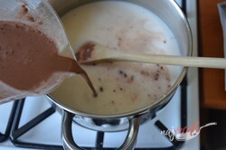 Príprava receptu Pokušenie z čokolády s banánmi, krok 6