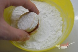 Príprava receptu Vanilkové kolieska lepené marmeládou, krok 7