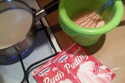 Príprava receptu CIK-CAK pudingáčik so smotanovou vrstvou, krok 7