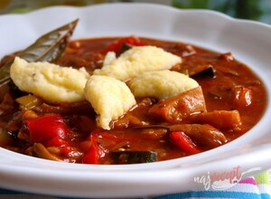 Recept Hlivovo-zeleninový guláš s haluškami