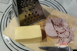 Príprava receptu Párty srdiečka so syrom a šunkou, krok 2