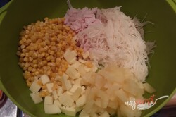 Príprava receptu Zelerový šalát s ananásom a pórom, krok 4