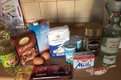 Príprava receptu Fantastický koláč Nescafé so smotanovo čokoládovou penou, krok 1