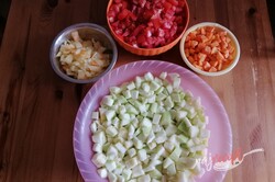Príprava receptu Cuketovo paradajková nátierka do pohárov, krok 5
