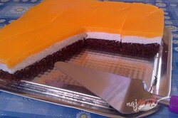 Príprava receptu Tvarohový koláč s pomarančovou želatínou, krok 20