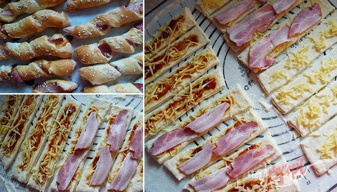 Recept Vynikajúce párty twister tyčinky so slaninou a syrom