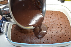 Príprava receptu Čokoládový koláč "grankáčik" pripravený za 15 minút, krok 13