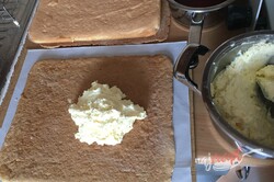 Fotorecept na dokonalé medovo punčové rezy s vanilkovým krémom, krok 6