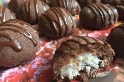 Príprava receptu Čokoládové sušienky s bohatou kokosovou náplňou, krok 8