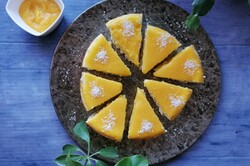 Príprava receptu Fit tvarohový koláč s mangom a kokosom, krok 1