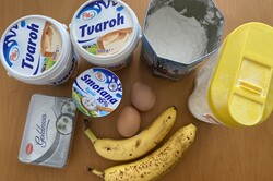 Príprava receptu Banánový cheesecake s polevou z lesného ovocia, krok 3