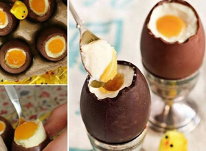 Recept Veľkonočné čokoládové vajíčka plnené mascarpone krémom