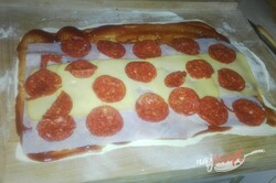 Príprava receptu Slané pizza trojuholníčky, krok 2