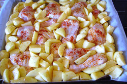 Príprava receptu Pečené kura so zemiakmi 2v1, krok 1