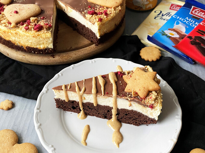 Recept Brownies cheesecake s tromi druhmi čokolády