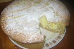 Recept Jablkový koláč s vanilkovým pudingom