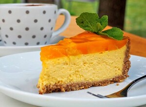 Recept Bezlepkový mango cheesecake