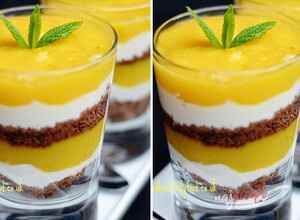 Recept Ovocné poháre (mango-banánovo jogurtové)