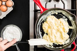 Príprava receptu Tajomstvo ako pripraviť perfektné miešané vajcia, krok 5