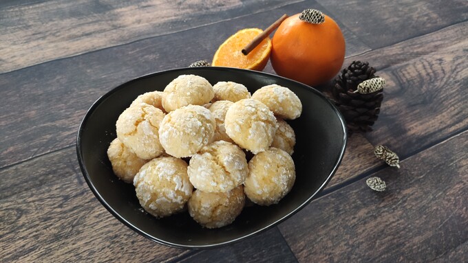 Recept Kokosovo-pomarančové crinkles sušienky