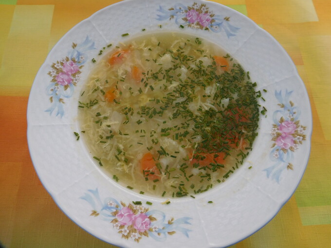 Recept Zeleninová polievka s vajíčkom