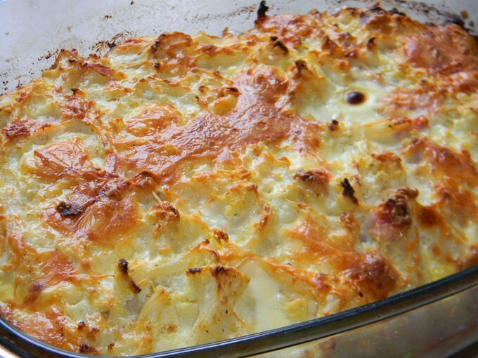 Recept Zapečený karfiol so šunkou a syrom