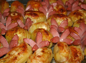 Recept Zapečené zemiaky s klobásou