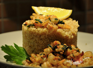 Recept Šafranové krevety s quinoa