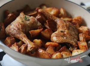 Recept Chrumkavé kačacie stehná so zemiakmi