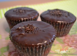 Recept Čokoládové cupcakes s ganache