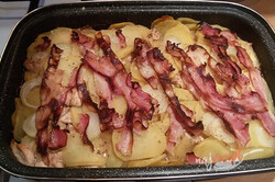 Príprava receptu Pečené kuracie prsia so zemiakmi v jednom pekáči, krok 9