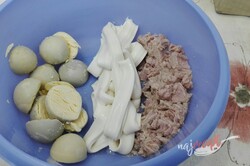Príprava receptu Vajíčka plnené tuniakovou nátierkou, krok 2