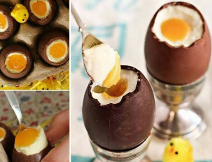 Recept Veľkonočné čokoládové vajíčka plnené mascarpone krémom