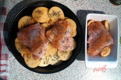 Príprava receptu Pečené kura na grécky spôsob, krok 7