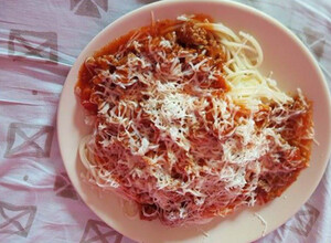 Recept Dokonalé špagety s mletým mäsom a syrom
