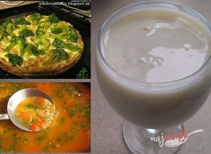 Recept Tip na nedeľný obed | Krúpová polievka, Chrumkavé quiche s brokolicou a tuniakom & Domáci puding