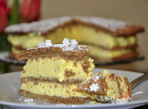Recept Orechová torta so žĺtkovým krémom