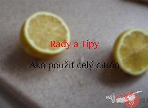 Recept Rady a tipy | Mrazený citrón