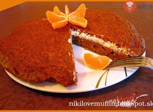 Recept Mrkvový koláč s tvarohovou plnkou a mandarínkami