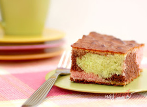 Recept Pestrý 3-farebný koláč