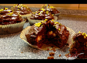 Recept Čokoládovo pistáciové cupcakes