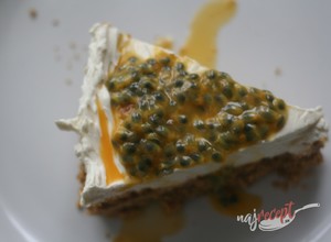 Recept Nepečený Passionfruit cheesecake